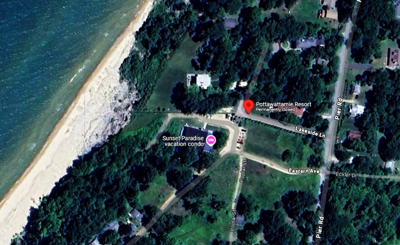 Pottawattamie Resort Motel - Aerial Map